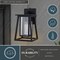 Vaxcel Blackwell 6.5-in. W Cage Frame 1 Light Dusk to Dawn Black Outdoor Wall Lantern Clear Glass T0607 - alternate 10